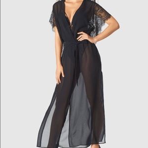 Lasenza Black Sheer Robe